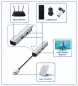 Preview: USB-C 5-in-1 Adapter, HDMI 4K/60Hz, RJ45 3x USB-A (5G), Aluminium, silber, DINIC Box mit Euroloch