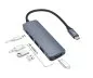 Mobile Preview: USB 3.1 Typ C Adapter USB A 4-Port HUB+PD, 4x USB A + Typ C Ladebuchse, DINIC Polybag
