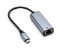 Preview: Adapter USB C Stecker/RJ45 Gbit LAN Buchse, 10/100/1000 Mbps mit Auto-Erkennung, space grau, DINIC Box mit Euroloch, Länge 0,20m