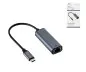 Mobile Preview: Adapter USB C male/RJ45 Gbit LAN female, 0.2m, 10/100/1000 Mbps with auto detection, space grey, DINIC box