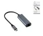 Preview: Adapter USB C-stekker/RJ45 Gbit LAN-aansluiting, 10/100/1000 Mbps met autodetectie, space grijs, DINIC-box met Euro-gat, lengte 0,20m