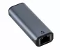Preview: Adapter USB C-stekker/RJ45 Gbit LAN-aansluiting, 10/100/1000 Mbps met autodetectie, space grijs, DINIC-box met Euro-gat, lengte 0,20m