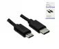 Preview: Kabel USB 3.1 typu C - micro B, czarny, DINIC box z otworem Euro, 0,50 m
