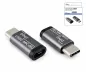 Preview: Адаптер, USB C щепсел към micro USB гнездо, алуминий, космическо сиво, DINIC кутия с евроотвор