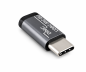 Preview: Adaptateur, USB C mâle vers Micro USB femelle Alu, gris espace, DINIC Box avec trou européen