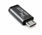 Preview: Комплект, USB C мъжки към микро женски + C женски към микро мъжки 2x USB адаптер, алуминий, космическо сиво, DINIC кутия с евроотвор