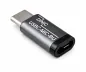Preview: Комплект, USB C мъжки към микро женски + C женски към микро мъжки 2x USB адаптер, алуминий, космическо сиво, DINIC кутия с евроотвор