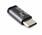 Preview: Conjunto, adaptador USB C macho para micro fêmea + C fêmea para micro macho 2x USB, alumínio, cinzento espacial, caixa DINIC com orifício europeu
