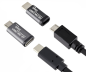 Preview: Sada, USB C samec na mikro samici + C samice na mikro samec 2x USB adaptér, hliník, vesmírně šedá, krabička DINIC s euro otvorem