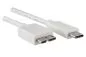 Preview: USB 3.1 Kabel Typ C - USB 3.0 micro B Stecker, weiß, DINIC Box mit Euroloch, 1,00m