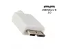 Preview: USB 3.1 Kabel Typ C - USB 3.0 micro B Stecker, weiß, DINIC Box mit Euroloch, 1,00m