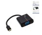 Preview: Sovitin USB 3.1 tyyppi C pistoke / VGA pistorasia musta, DINIC rasia euro reiällä