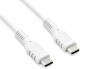 Preview: DINIC USB tüüp C-C laadimiskaabel, 2x USB tüüp C pistik, 60W, 3A, OD: 3.5mm, valge, DINIC karbis euroava, 1.5m.