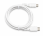 Preview: DINIC USB tüüp C-C laadimiskaabel, 2x USB tüüp C pistik, 60W, 3A, OD: 3.5mm, valge, DINIC karbis euroava, 1.5m.