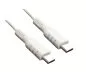 Preview: DINIC USB type C to C charging cable, 2x USB type C plug, 60W, 3A, OD: 3.5mm, white, DINIC polybag, 1.5m