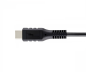 Preview: USB tipo C a C 90°, cable de carga, C a C en ángulo, 60 W, 3 A, OD: 3,5 mm, negro, bolsa de polietileno, 1 m
