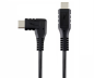 Preview: USB tipo C a C 90°, cable de carga, C a C en ángulo, 60 W, 3 A, OD: 3,5 mm, negro, bolsa de polietileno, 1 m