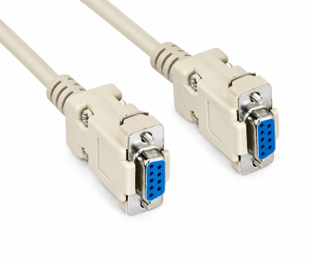 Null Modem Kabel DB9 Buchse auf DB9 Buchse, Belegung Null Modem, Länge 1,80m