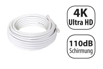 Koaxial TV/SAT Verlegekabel, Klasse A, 110dB, dreifach geschirmt, auf Rolle, Länge 50,00m