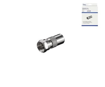 Adapter Koax-Stecker auf SAT-Stecker, ANT-Stecker auf SAT-Stecker, Vollmetall, DINIC Box