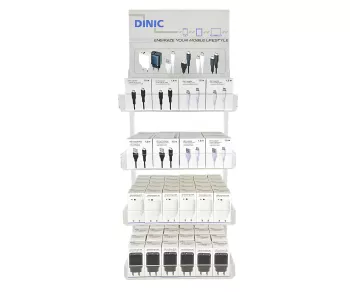 Smartphone/tablet opladen USB-voeding, USBC/A en USBC/C oplaadkabel, DINIC acryl display