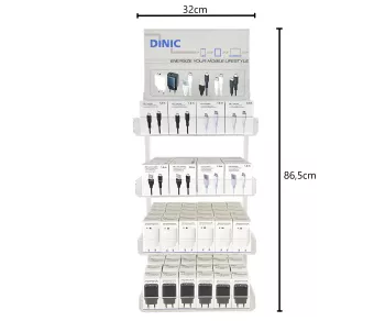 Smartphone/tablet opladen USB-voeding, USBC/A en USBC/C oplaadkabel, DINIC acryl display