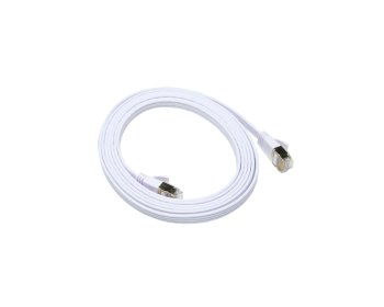 Câble patch Cat.6, plat, PiMF/STP, blanc, DINIC blister, longueur 2m