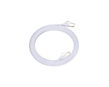 Câble patch Cat.6, plat, PiMF/STP, blanc, DINIC blister, longueur 2m