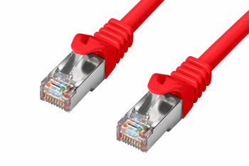 HQ Cat.6 patch cable PiMF/S-FTP, LSZH, CU, AWG27, red, DINIC Polybag, length 0.50m