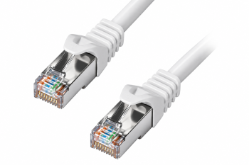 HQ Cat.6 patch cable PiMF/S-FTP, LSZH, CU, AWG27, white, DINIC polybag, length 10m