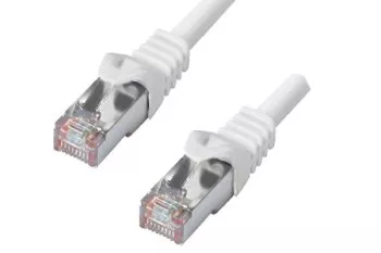 HQ Cat.6 Patchkabel PiMF/S-FTP, LSZH, CU, AWG27, weiß, DINIC Polybag, Länge 10m