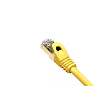 DINIC Cat.7 Premium Patch Cable, 10Gbit, LSZH, yellow, 0,50m