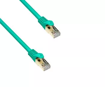 Premium Cat.7 patch cable, LSZH, 2x RJ45 plug, copper, green, 0.50m