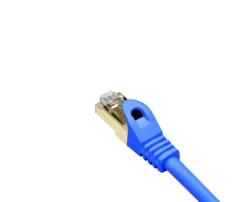 Câble patch Premium Cat.7, LSZH, 2x RJ45 mâles, cuivre, bleu, 1,00m