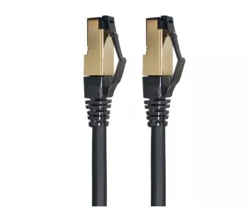 Cat. 8.1 patch cable 2000Mhz, 40G, black, copper, LSZH, 0.50m