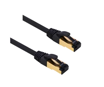 Cat. 8.1 patch cable 2000Mhz, 40G, copper, LSZH, black, DINIC polybag, length 3m