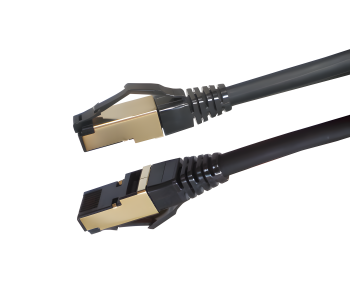 Cat. 8.1 patch cable 2000Mhz, 40G, black, copper, LSZH, 3m
