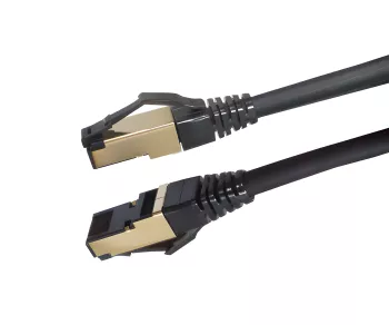 Cat. 8.1 patch cable 2000Mhz, 40G, black, copper, LSZH, 3m