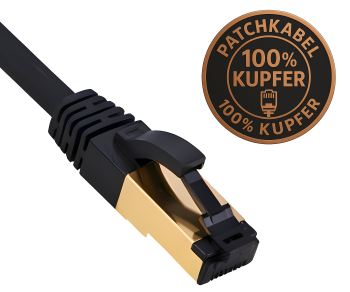 Cable de conexión Cat. 8.1 2000Mhz, 40G, cobre, LSZH, negro, DINIC polybag, longitud 0.50m