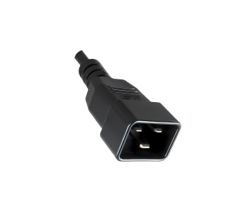 Hot appliance cable C15 to C20, 1mm², extension, VDE, black, length 1.80m