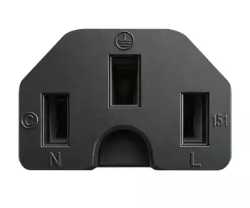 Netsnoer China type I tot C15, 1mm², H05RN, goedkeuring: CCC, zwart, lengte 1,80m