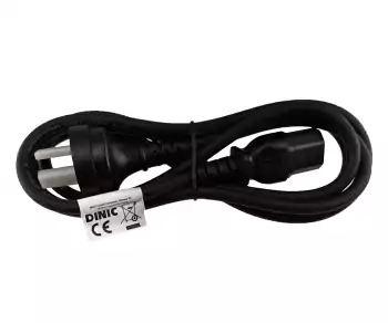 Netsnoer China type I tot C15, 1mm², H05RN, goedkeuring: CCC, zwart, lengte 1,80m