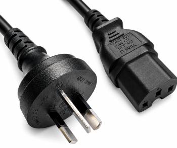 Netsnoer China type I tot C15, 1mm², H05RN, goedkeuring: CCC, zwart, lengte 1,80m