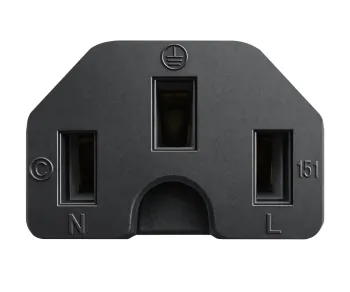 Cablu de rețea Elveția tip J (parțial izolat) pentru aparate de încălzit C15, 1mm², omologare: SEV, negru, lungime 1.80m