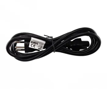 Cablu de rețea Elveția tip J (parțial izolat) pentru aparate de încălzit C15, 1mm², omologare: SEV, negru, lungime 1.80m