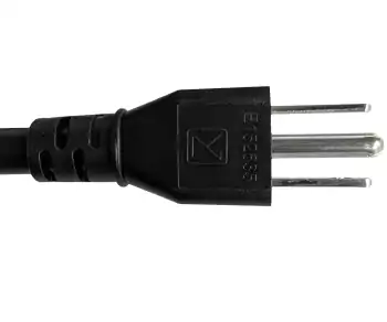 Maitinimo kabelis Amerika JAV NEMA 5-15P, B-C15 tipo, AWG14, SJT, patvirtinimai: UL/CSA, juodos spalvos, ilgis 1,80 m