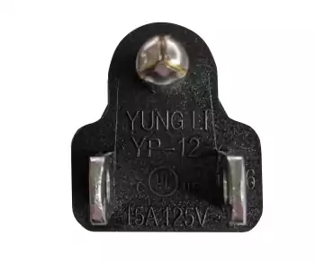 Maitinimo kabelis Amerika JAV NEMA 5-15P, B-C15 tipo, AWG14, SJT, patvirtinimai: UL/CSA, juodos spalvos, ilgis 1,80 m