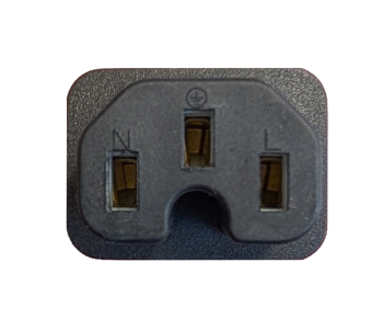 Cabo de rede eléctrica América EUA NEMA 5-15P, tipo B a C15, AWG14, SJT, aprovações: UL/CSA, preto, comprimento 1,80m