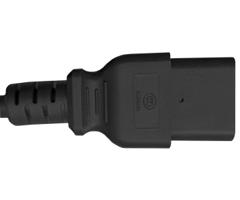 Cabo de alimentação China tipo I (16A) para C19, 1,5mm², aprovação: CCC, preto, comprimento 3,00m