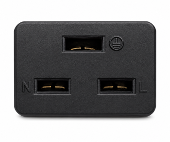 Netsnoer China type I (16A) naar C19, 1,5mm², goedkeuring: CCC, zwart, lengte 1,80m